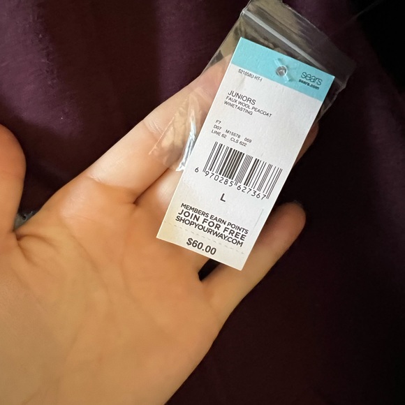 Burgundy Peacoat NWT - Picture 4 of 4